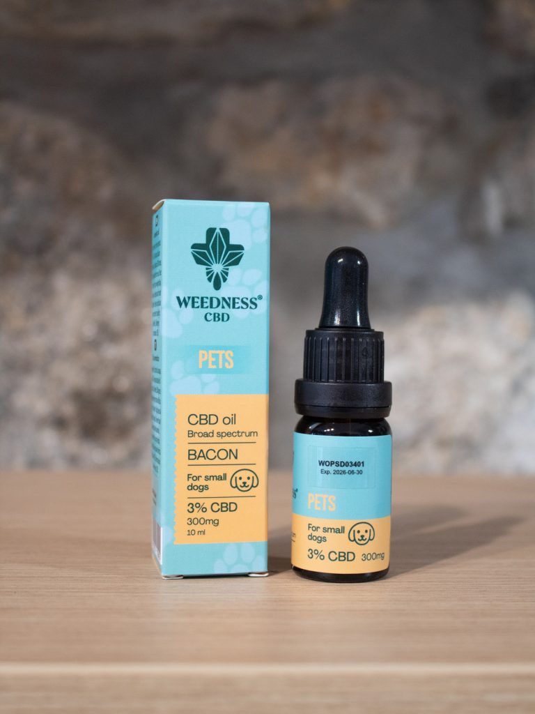 Óleo de Cânhamo CBD Pets - Sabor Bacon 3% (300 mg) para Cães Pequenos